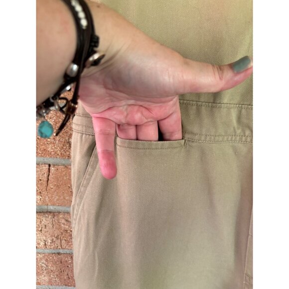 Polo Jeans Co. Ralph Lauren Vintage Beige Denim Overalls Relaxed Fit Adjustable - Picture 11 of 15